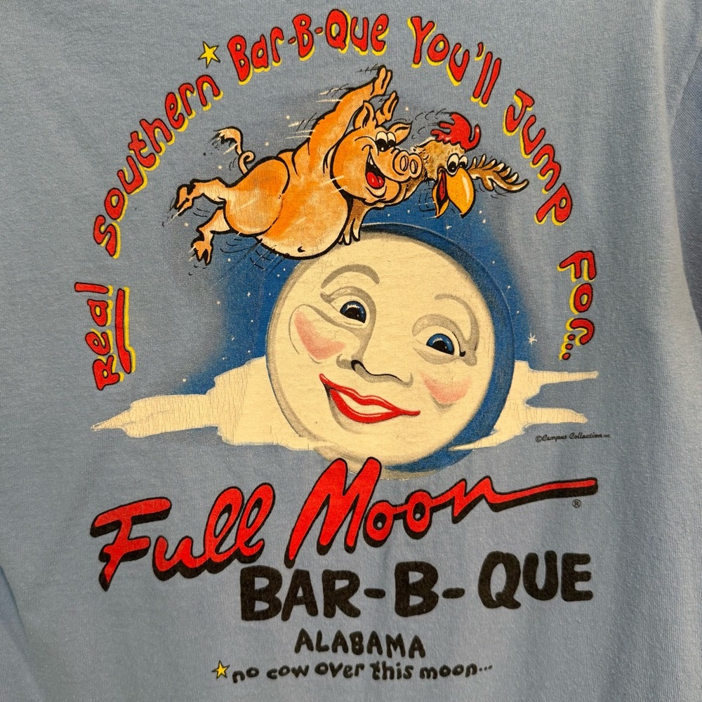 Full Moon Bar B Que Alabama Graphic Tee Small